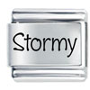 Name Stormy Laser Italian Charm