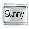 Name Sunny Laser Italian Charm