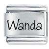 Name Wanda Laser Italian Charm
