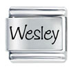Name Wesley Laser Italian Charm