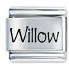 Name Willow Laser Italian Charm