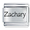 Name Zachary Laser Italian Charm