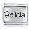 Name Belicia Laser Italian Charm