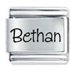 Name Bethan Laser Italian Charm