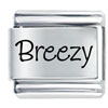 Name Breezy Laser Italian Charm
