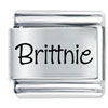 Name Brittnie Laser Italian Charm