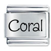 Name Coral Laser Italian Charm