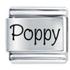 Name Poppy Laser Italian Charm