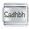 Name Sadhbh Laser Italian Charm
