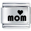 Cute Heart Mom Laser Italian Charm