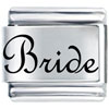 Cursive Bride Laser Italian Charm