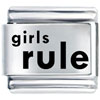 Girls Rule Laser Italian Charm
