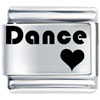 Dance Heart Laser Italian Charm
