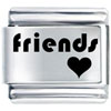 Heart Friendship Italian Charms