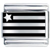 Patriotic Flag Laser Italian Charm