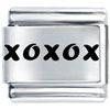 Xoxox Hugs Kisses Laser Italian Charm