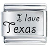 I Love Texas Laser Italian Charm