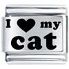 Laser I  Heart   My  Cat Italian Charm