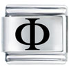 Laser Greek Phi Laser Italian Charm
