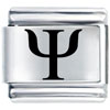 Golden Laser Greek Psi Laser Italian Charm