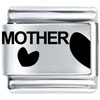 Mother Heart Laser Italian Charm
