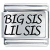 Big Sis Lil Sis Laser Italian Charm
