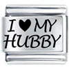 Laser I Heart My Hubby Italian Charm