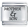 Mother &amp; Son Laser Italian Charm