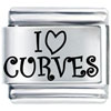 I Heart Curves Laser Italian Charm