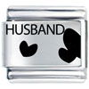  Husband  Heart Laser Italian Charm
