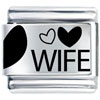 Laser Wife Heart Italian Charm