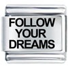 Arial Black Font Follow Your Dreams Laser Italian Charm