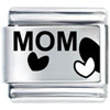 Laser Mom Heart Italian Charm