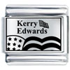 Kerry Edwards Us Flag Laser Italian Charm