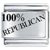 100% Republican Laser Italian Charm