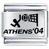 Athens Volleyball Laser Italian Charm