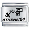 Athens Basketball Laser Italian Charm