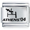 Athens High Jump Laser Italian Charm
