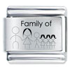 Family Of 6 Member Laser Italian Charm