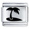 Laser Palm Tree Italian Charm