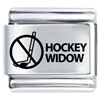 Hockey Widow Ban Game Sports Italian Charms Bracelet Link Laser Italian Ch...