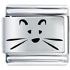 Laser Cat Face Italian Charm