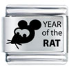 Year Of The Rat Laser Italian Charm
