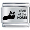 Year Of The Horse Laser Italian Charm