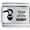 Year Of The Rabbit Laser Italian Charm