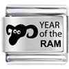 Year Of The Ram Laser Italian Charm
