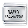 Laser Happy Halloween Italian Charm