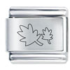 Oak Leaves Laser Italian Charm