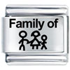 Family  Of 3 Laser Italian Charm