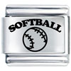 Softball Laser Italian Charm